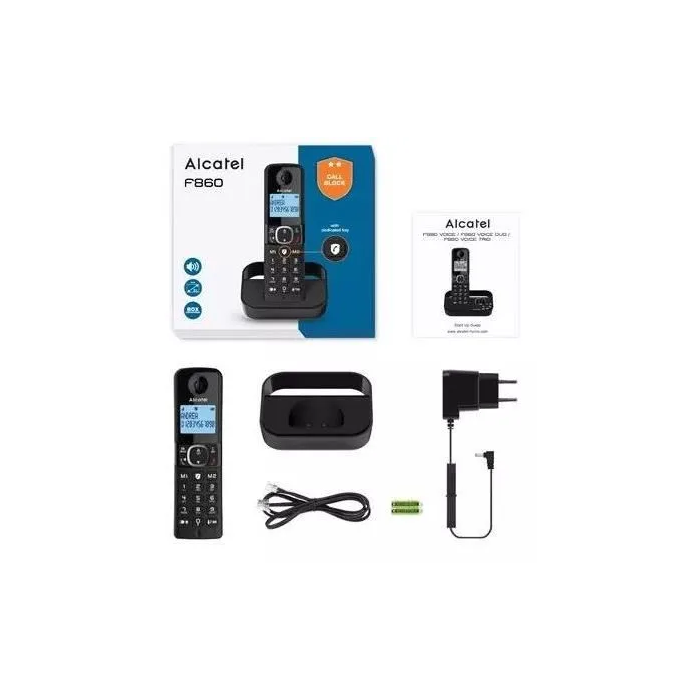 Teléfono Inalámbrico Alcatel F860 Negro 5