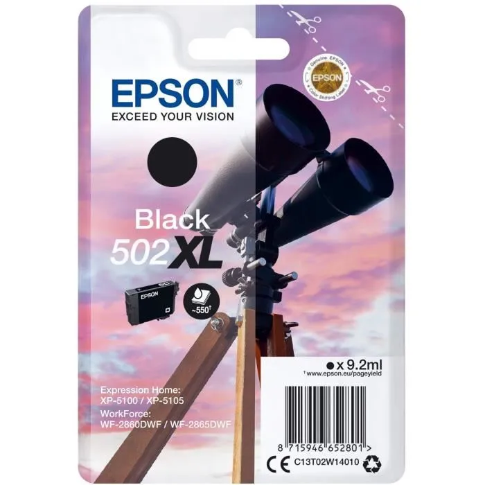 Epson Tinta Negro Xp-5100, 5105 - Wf2860Dwf,2865Dwf - Nº 502XL 1