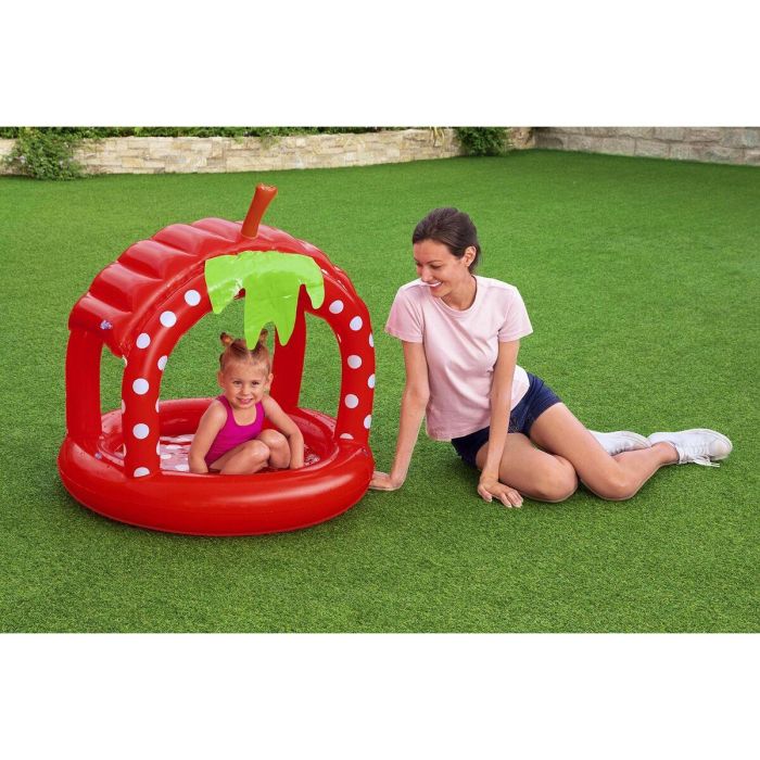 Bestway Piscina Hinchable Infantil con Techo Suelo Acolchado 91x91x91 cm +2 Años Jardin 52387 5