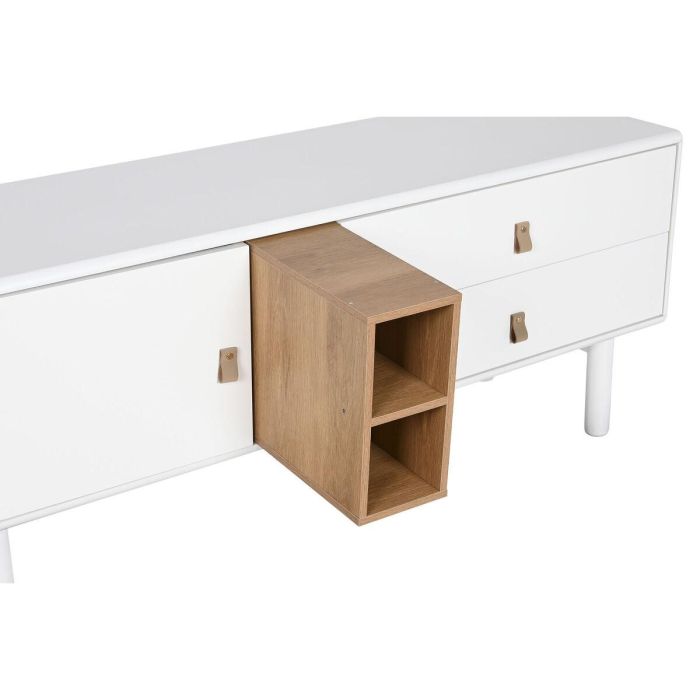 Mueble de TV Home ESPRIT Blanco Natural Polipropileno Madera MDF 140 x 40 x 55 cm 5