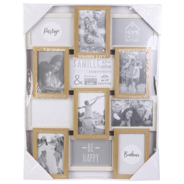 Home Deco Factory Essentiel Marco 12 Fotos 10x15 cm Madera Blanco 2 Home Deco Factory Essentiel Marco 12 Fotos 10x15 cm Madera Blanco 2