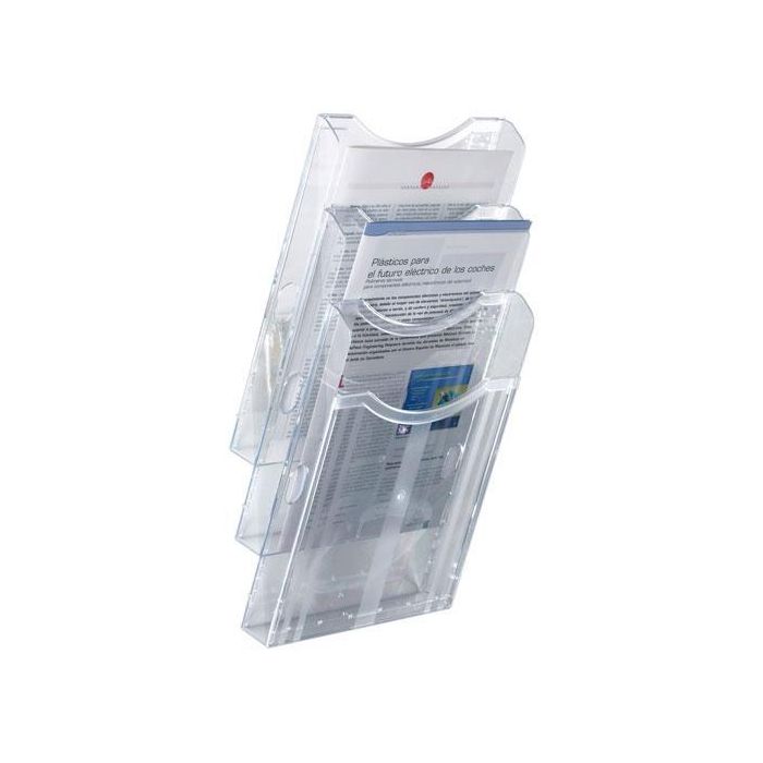 Archivo 2000 Expositor Mural Archiplay 3 Compartimentos Din A4 Vertical 105x235x445 mm Cristal Transparente Archivo 2000 Expositor Mural Archiplay 3 Compartimentos Din A4 Vertical 105x235x445 mm Cristal Transparente