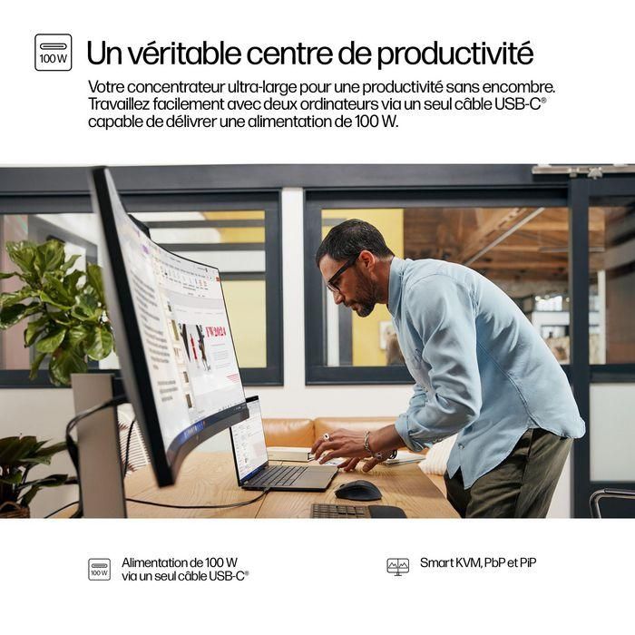 HP 534pm Monitor HP Series 5 Pro 34 pulgadas WQHD USB-C para Conferencias con IA y pantalla ultra-ancha 13
