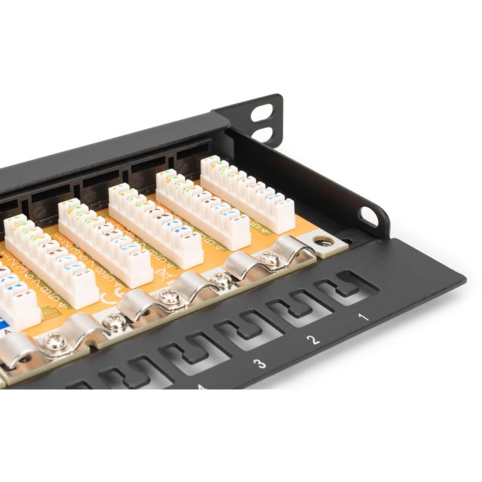 DIGITUS Patchpanel 0,5HE 24-Port Cat6 ungeschirmt schwarz 4