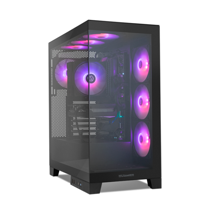 NOX Hummer Glock Black Midi Tower Negro NOX Hummer Glock Black Midi Tower Negro