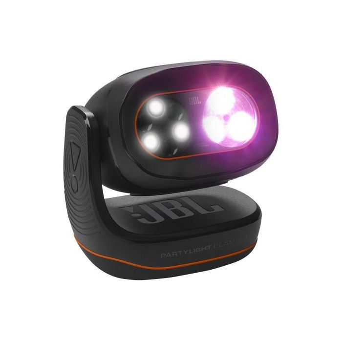 JBL PartyLight Beam - Proyector de Efectos de Luz LED RGB Bluetooth Negro con Micrófono Incorporado
