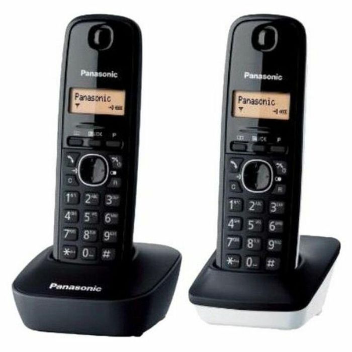 Teléfono Inalámbrico Panasonic KX-TG1612 Negro Negro/Blanco Teléfono Inalámbrico Panasonic KX-TG1612 Negro Negro/Blanco