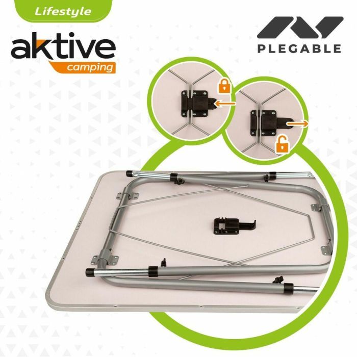 Color Baby Mesa de Camping Regulable en Altura 80x60xh50/69 cm 3