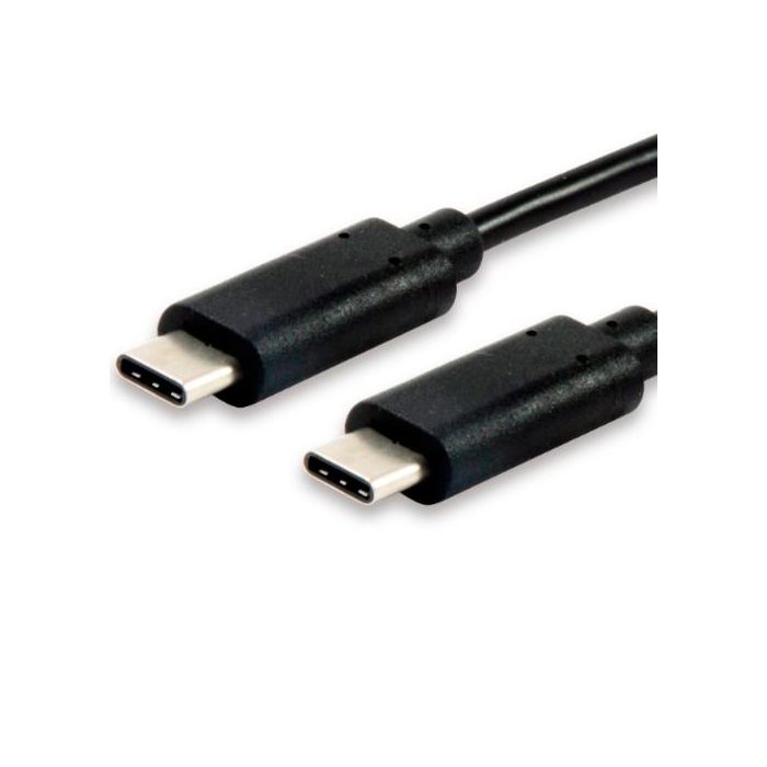 Equip Cable USB Tipo C Macho a Macho 1m, USB-C a USB-C Gen2 10Gbps 3A, Niquelado con Emarker, Negro Equip Cable USB Tipo C Macho a Macho 1m, USB-C a USB-C Gen2 10Gbps 3A, Niquelado con Emarker, Negro