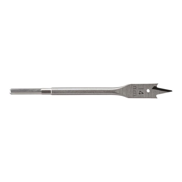 Wolfcraft Broca de pala, vástago hexagonal, Ø14 x 152 mm, acero templado, 6.35 mm (1/4") Wolfcraft Broca de pala, vástago hexagonal, Ø14 x 152 mm, acero templado, 6.35 mm (1/4")