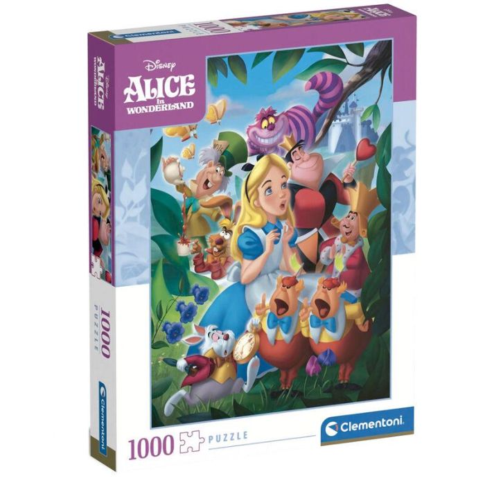 CLEMENTONI Puzzle Alicia en el País de las Maravillas Disney 1000 Piezas, 70x50 cm