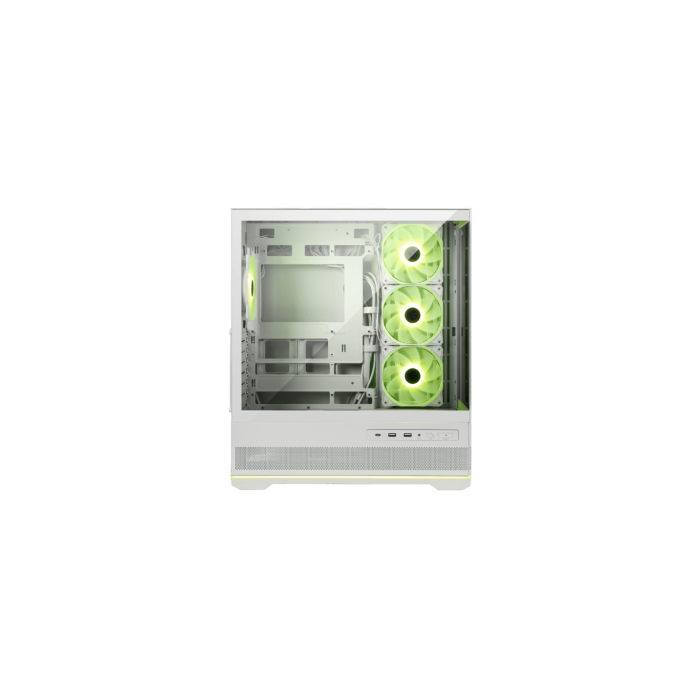 MSI MAG PANO 110R PZ WHITE Carcasa Midi Tower Blanco, 3x120mm Ventiladores, Vidrio Templado, 306-7G28W21-JA4