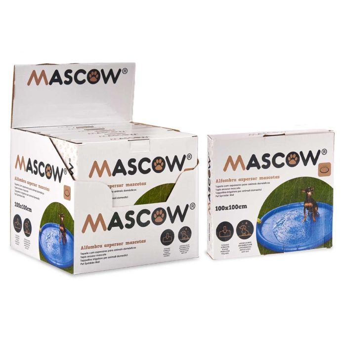 Mascow Alfombra Aspersor para Mascotas, PVC Azul, 98x98x0.1 cm (12 Unidades) 2
