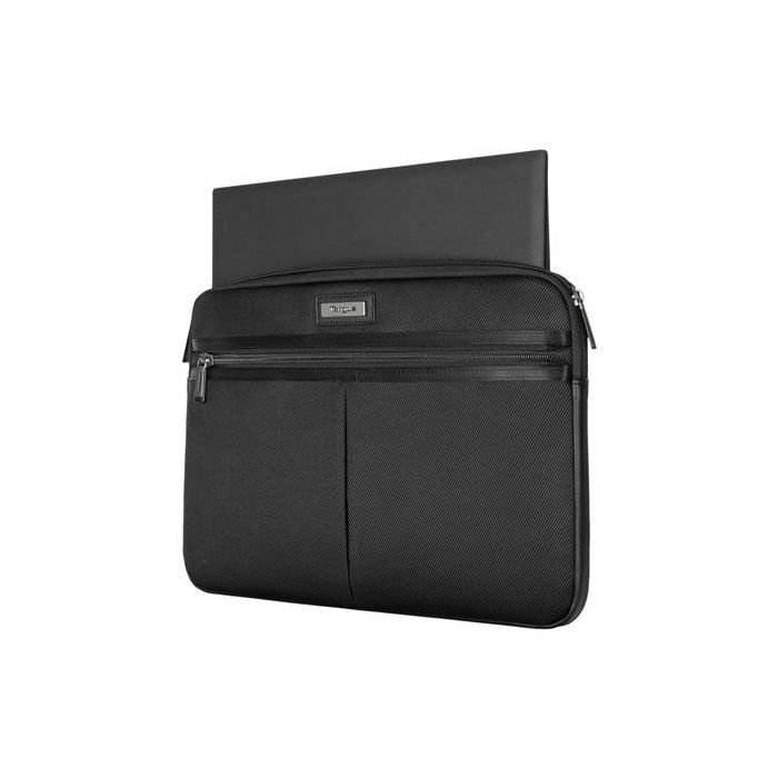 Targus Maletín / Funda Mobile Elite para Portátil 13-14" Negro, Nailon y Símil Piel, Acolchado con Bolsillo Cremallera 3