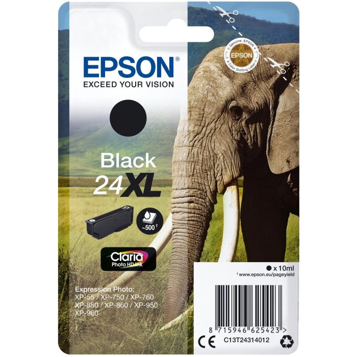 Epson Claria Photo HD Ink Cartucho Negro 24XL Expression Photo XP-760/950