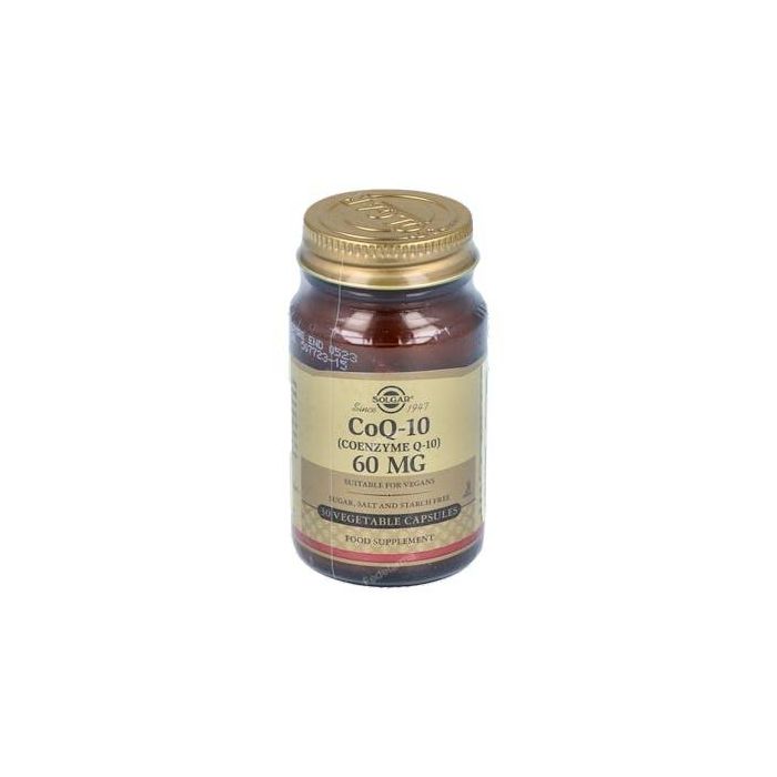 SOLGAR Coenzima Q10 (Ubiquinona) KanekaQ10® 60 mg, 30 Vegicaps, apto para veganos, para energía celular