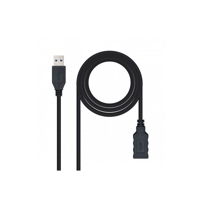 Cable Alargador USB 3.0 Nanocable 10.01.0902-BK/ USB Macho - USB Hembra/ 2m/ Negro 1 Cable Alargador USB 3.0 Nanocable 10.01.0902-BK/ USB Macho - USB Hembra/ 2m/ Negro 1