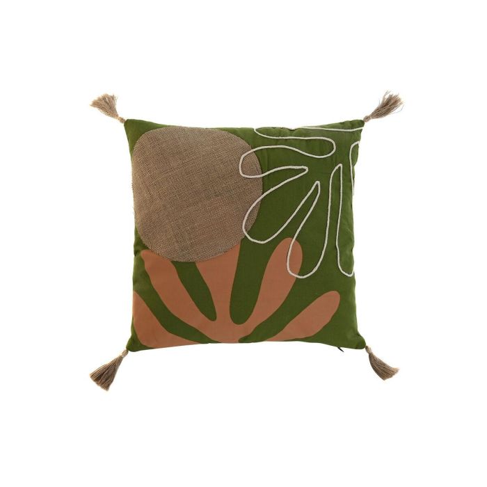 Cojin Boho DKD Home Decor Verde Multicolor 5 x 45 x 45 cm