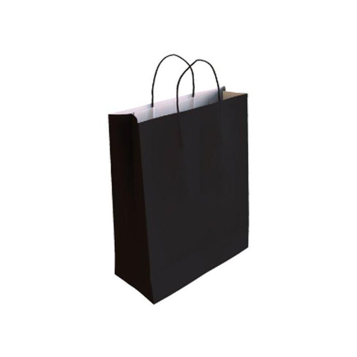 Bolsa De Papel Andina Celulosa Blanca 40X46X18 Cm Negro A Granel Caja De 200