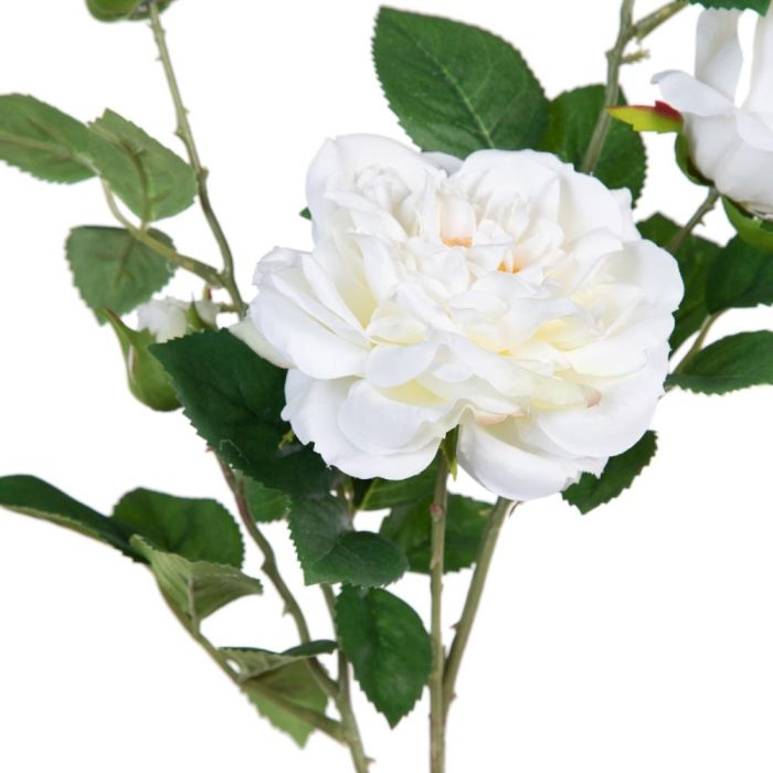 Flor Rosas Blanco Artificial Decoración 30 X 20 X 80 cm