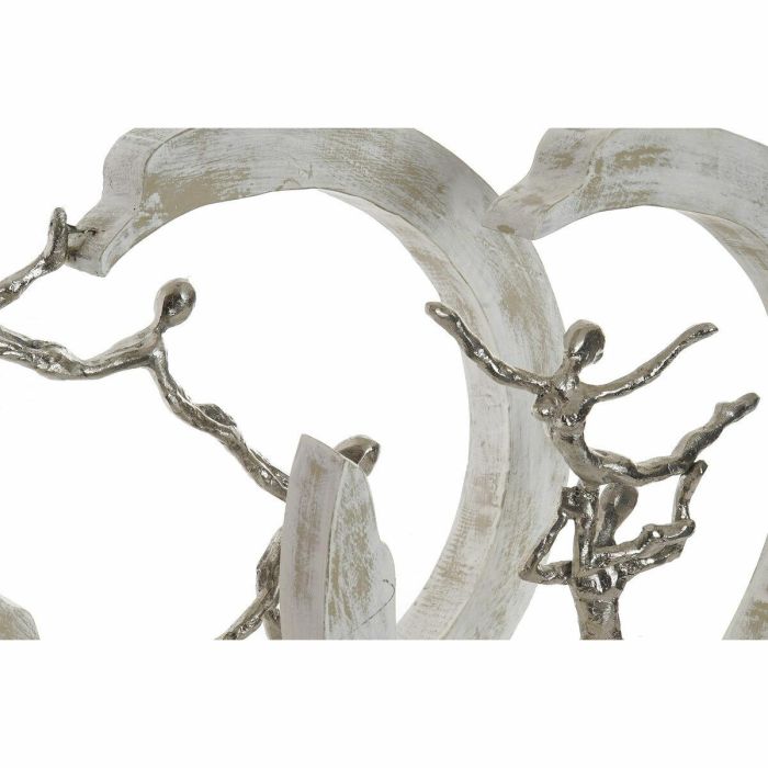 Figura Moderno DKD Home Decor Plateado Blanco 10 x 47 x 32.5 cm (2 Unidades) 2 Figura Moderno DKD Home Decor Plateado Blanco 10 x 47 x 32.5 cm (2 Unidades) 2