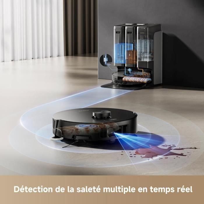 Robot aspirador MOVA Z50 Ultra: potente succión de 19 000 Pa y detección múltiple de suciedad en tiempo real. 2 Robot aspirador MOVA Z50 Ultra: potente succión de 19 000 Pa y detección múltiple de suciedad en tiempo real. 2