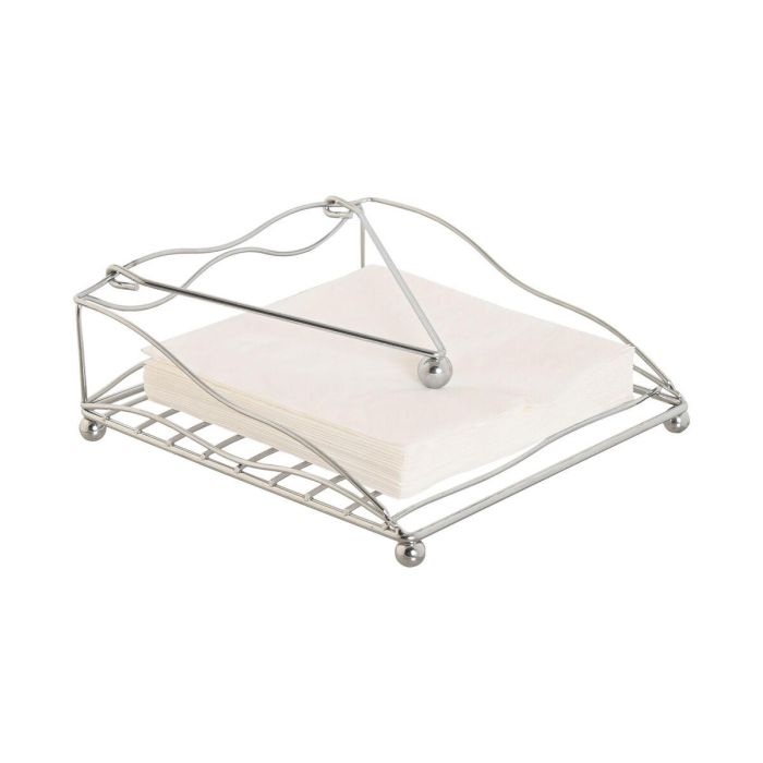 Servilletero Basicos DKD Home Decor Plateado 19 x 7 x 19 cm 2 Servilletero Basicos DKD Home Decor Plateado 19 x 7 x 19 cm 2