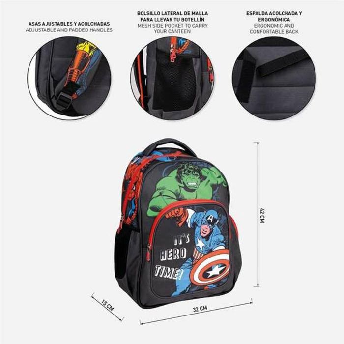 Mochila escolar mediana 42 cm avengers 12 Mochila escolar mediana 42 cm avengers 12