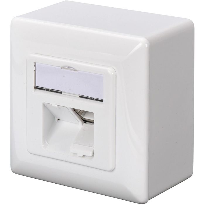 DIGITUS RJ45Dose Cat5e 2xRJ45 geschirmt Aufputz Signalweiß 1 DIGITUS RJ45Dose Cat5e 2xRJ45 geschirmt Aufputz Signalweiß 1