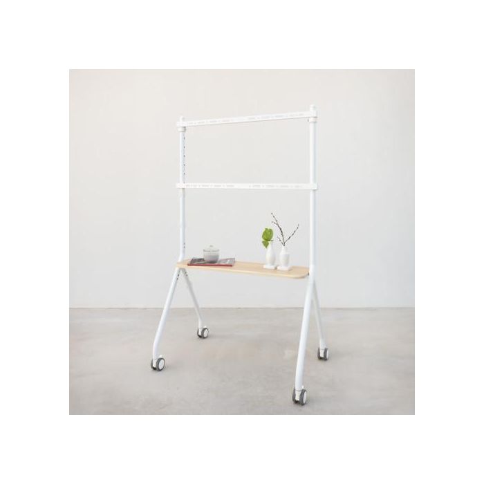 TOOQ Soporte suelo ruedas "ILOVE" pantalla 49-80 blanco