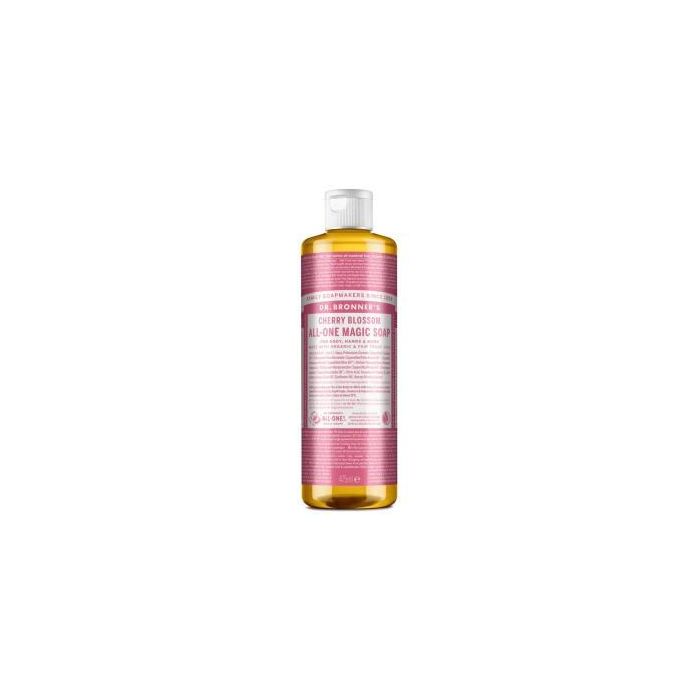 Dr. Bronner's Jabón Líquido Flor de Cerezo para Manos y Cuerpo 475ml Certificado Fair Trade