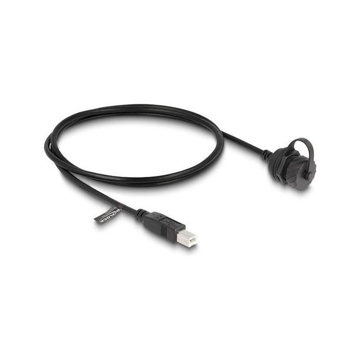 DeLOCK Cable USB 2.0 Tipo B Macho a Hembra, 1 m, Negro, IP68, para Instalación, USB 2.0, Conectores Tipo-B Derechos, AWG 24, Cable Redondo 0 DeLOCK Cable USB 2.0 Tipo B Macho a Hembra, 1 m, Negro, IP68, para Instalación, USB 2.0, Conectores Tipo-B Derechos, AWG 24, Cable Redondo 0