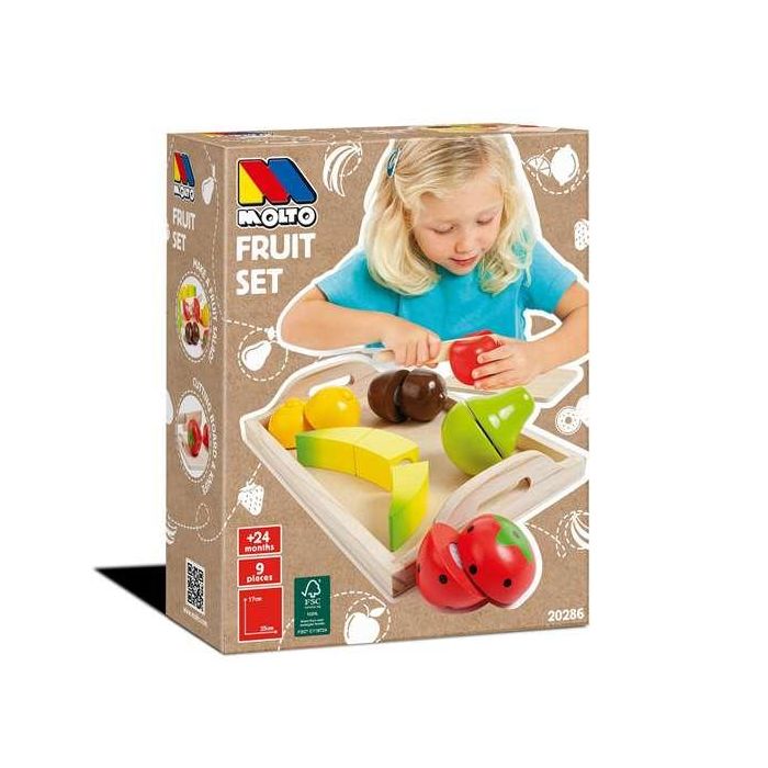 Molto Bandeja Fruta de Madera Set con 9 Piezas 0 Molto Bandeja Fruta de Madera Set con 9 Piezas 0
