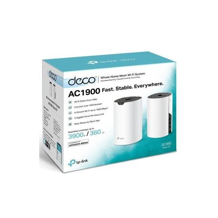 Sistema Mesh TP-Link Deco S7 1900Mbps/ 2.4GHz 5GHz/ Pack de 2 2 Sistema Mesh TP-Link Deco S7 1900Mbps/ 2.4GHz 5GHz/ Pack de 2 2
