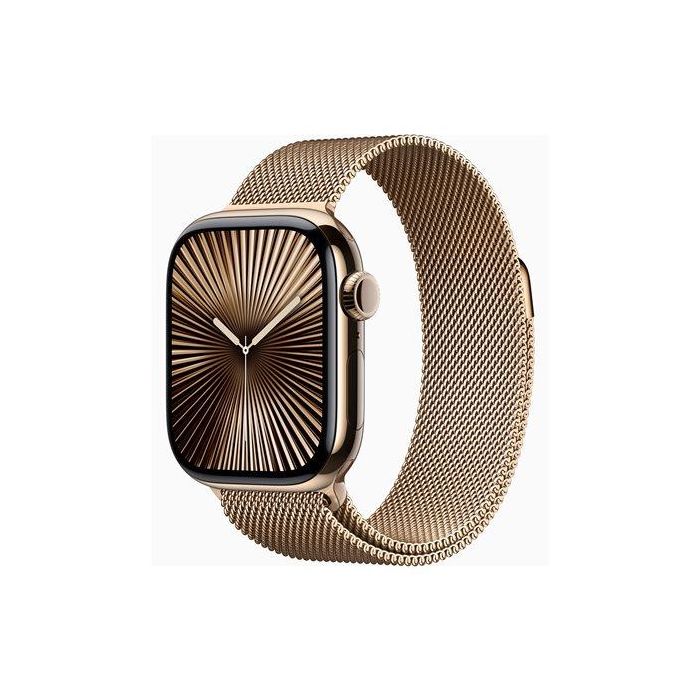 Apple Watch Series 10 GPS + Cellular 42mm Titanio Dorado con Pulsera Milanese Loop Acero Inoxidable Oro 64GB 1 Apple Watch Series 10 GPS + Cellular 42mm Titanio Dorado con Pulsera Milanese Loop Acero Inoxidable Oro 64GB 1