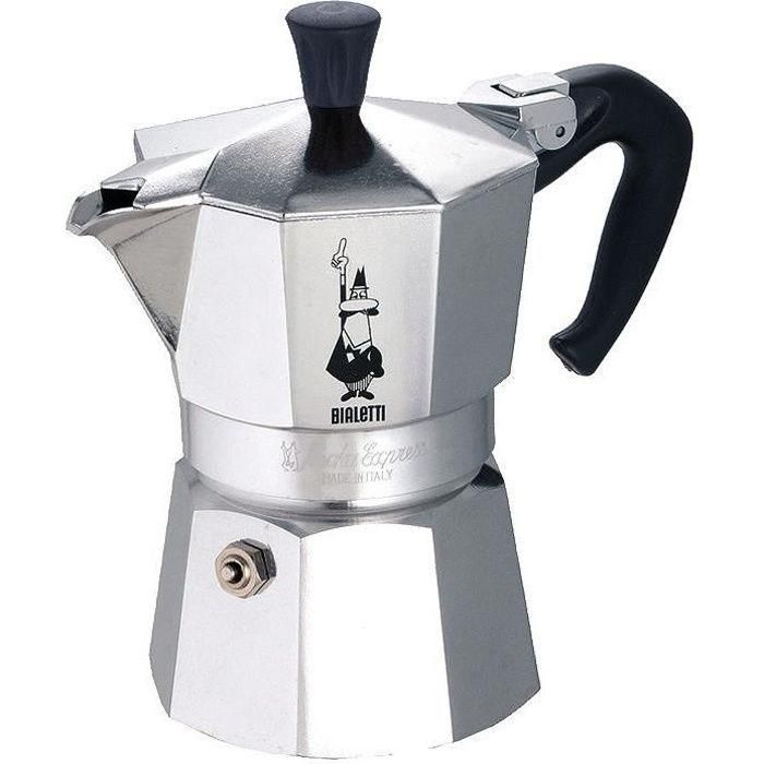 Cafetero italiano Bialetti - Moka Express - Aluminio - 3 tazas