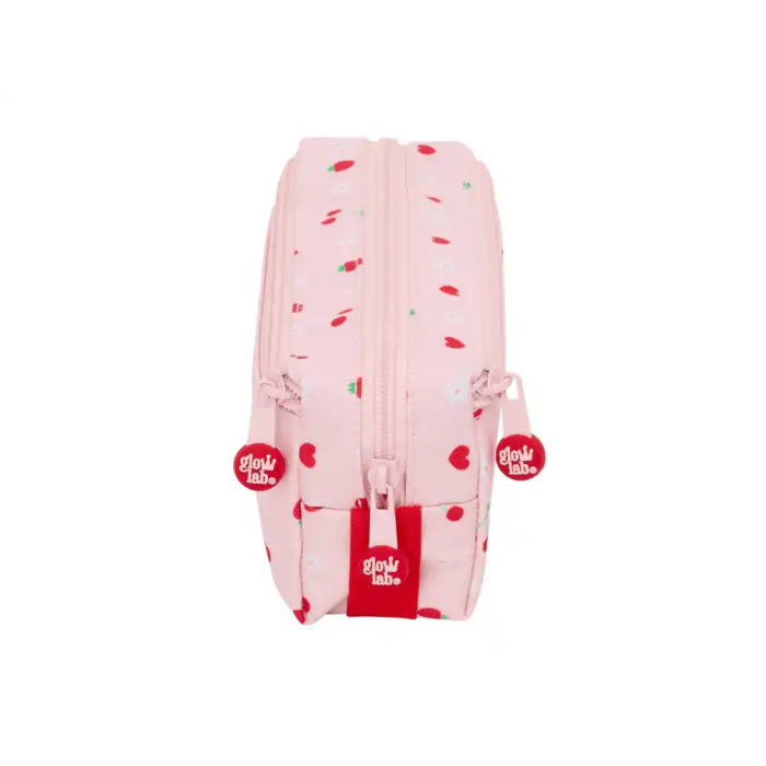 Safta Estuche Portatodo Triple Glowlab Frutitas con Goma Elástica Pequeño 85x220x60 mm 2