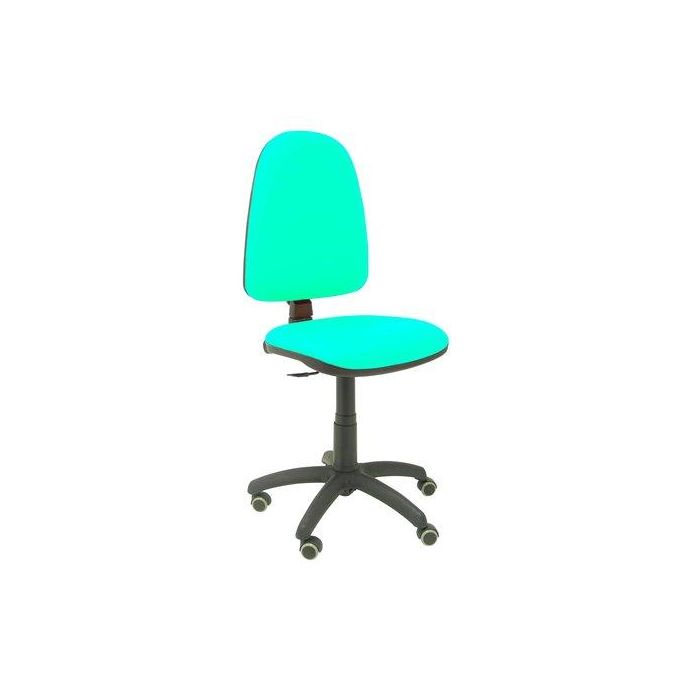 Silla Piqueras Y Crespo Ayna Mecanismo Contacto Permanente Ruedas De Parquet Asiento Y Respaldo Tapizado Similpiel Verde Turquesa