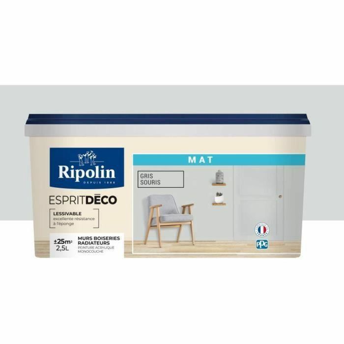 Pintura de Imprimación Ripolin Gris Mate 2,5 L 2