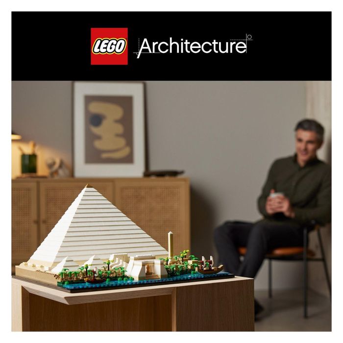 LEGO 21058 Architecture La Gran Pirámide de Giza, modelo de hobby creativo para construir, monumento mundial y decoración