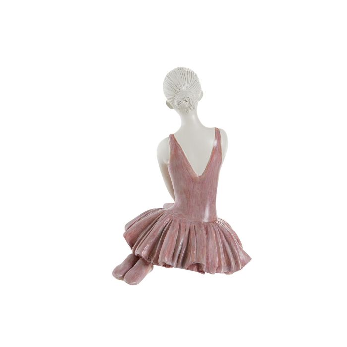 DKD Home Decor Figura Romántica de Resina Bailarina Rosa y Blanca 11x17x16 cm (2 Unidades) 3 DKD Home Decor Figura Romántica de Resina Bailarina Rosa y Blanca 11x17x16 cm (2 Unidades) 3