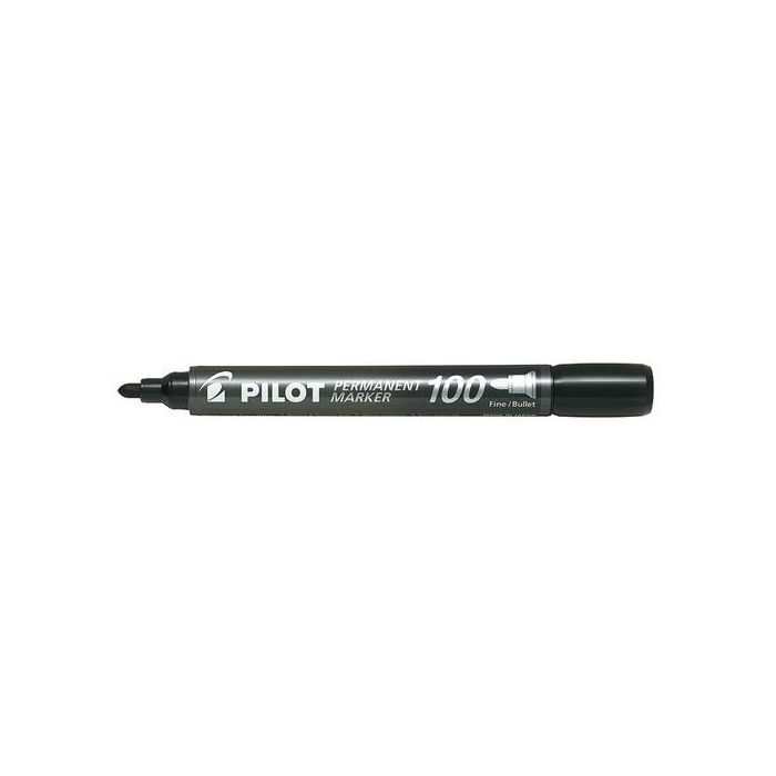 Marcador Permanente Pilot Marker Sca-100 Conico 1,0 Mm Negro (Set de 12)