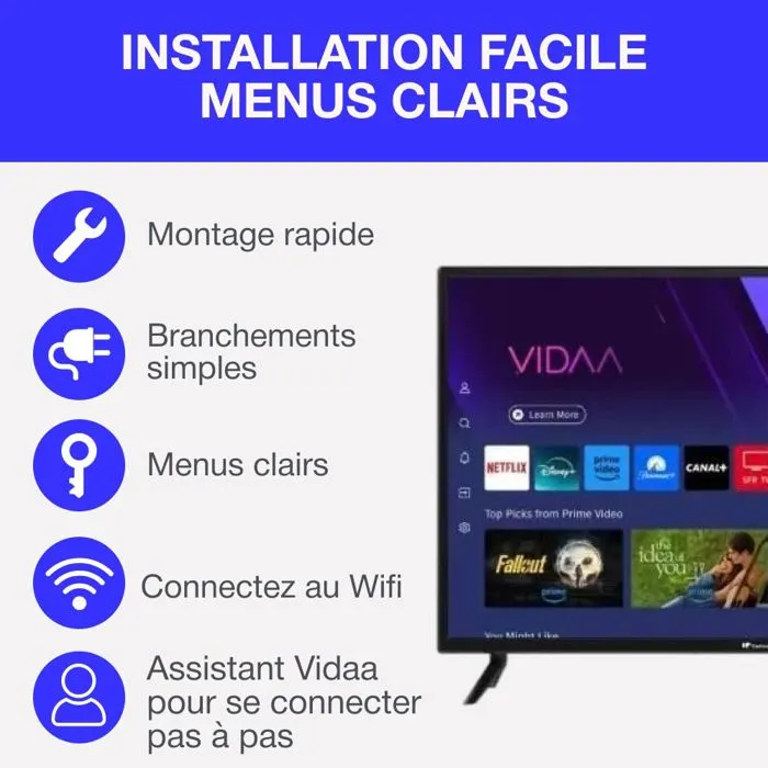 Continental Edison Televisor HD 32" (81 cm) Smart Vidaa Wifi Bluetooth CELED32SVHD25B6 2