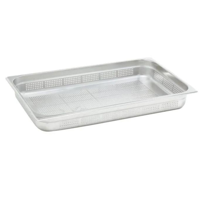 DBMARK - GPP11065 - Recipiente perforado GN 1/1 de acero inoxidable. Tamaño 32,5 x 53 cm. Profundidad 6,5 cm. Capacidad 9,1 L - Venta 1 unidad