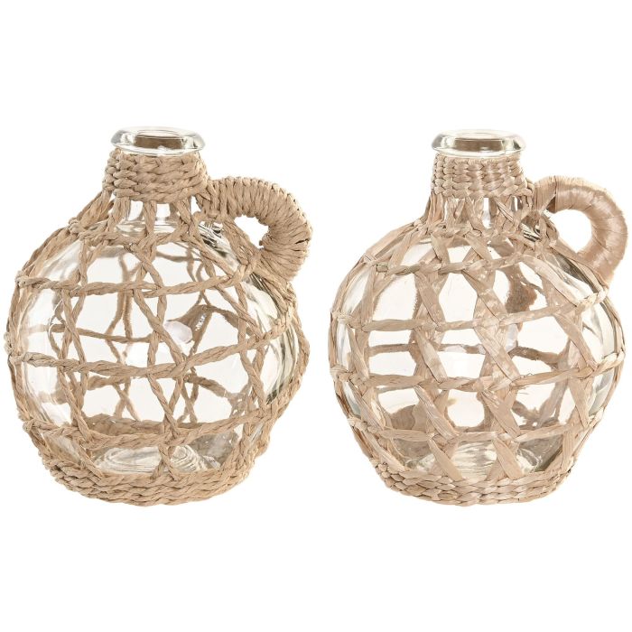 Jarron Cottage DKD Home Decor Transparente Marron 13 x 17 x 13 cm (12 Unidades) 0 Jarron Cottage DKD Home Decor Transparente Marron 13 x 17 x 13 cm (12 Unidades) 0