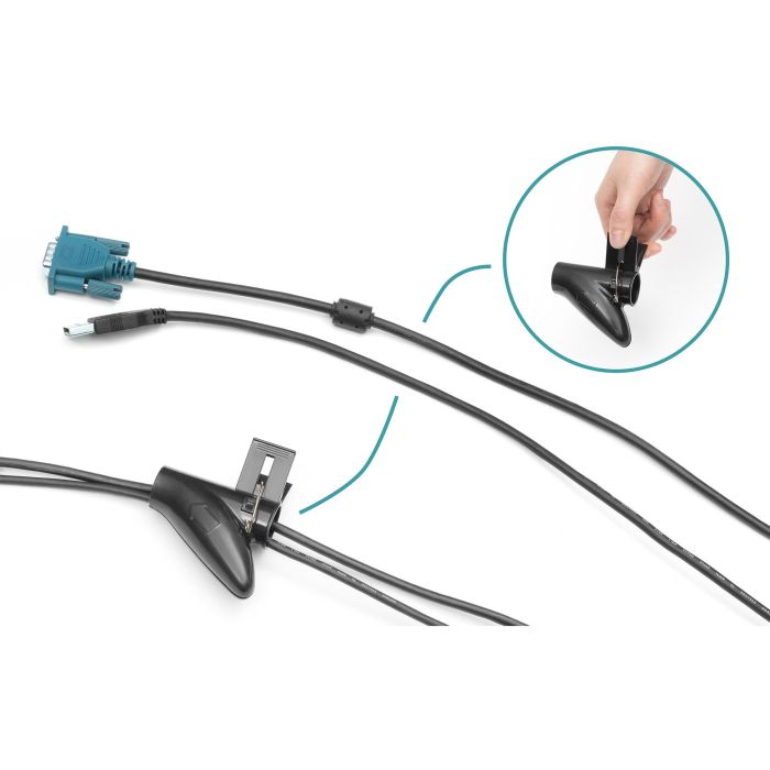 Digitus Manguera en espiral flexible para cables, PET, 5m, negra, con pasacables para escritorio/pared 3 Digitus Manguera en espiral flexible para cables, PET, 5m, negra, con pasacables para escritorio/pared 3