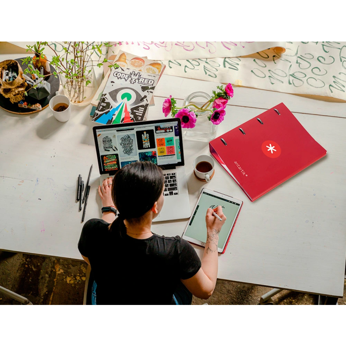 Antartik Carpeta con recambio A4 cuadro 5mm forrada 4 anillas 25mm redondas color frambuesa 10 Antartik Carpeta con recambio A4 cuadro 5mm forrada 4 anillas 25mm redondas color frambuesa 10