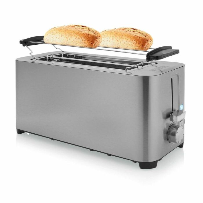 Princess 142402 Tostadora de Pan 1400W, Acero Inoxidable, 2 Ranuras Largas, 7 Niveles, Descongelar y Recalentar 1 Princess 142402 Tostadora de Pan 1400W, Acero Inoxidable, 2 Ranuras Largas, 7 Niveles, Descongelar y Recalentar 1
