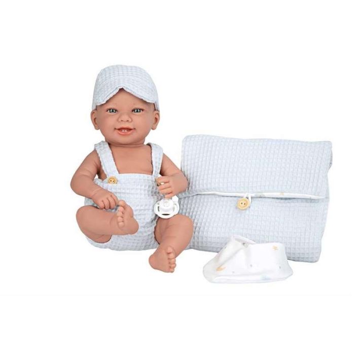Muñeca elegance 42 cm zoe azul c/cambiador y babero (cuerpo vinyl, sexo niño) 2