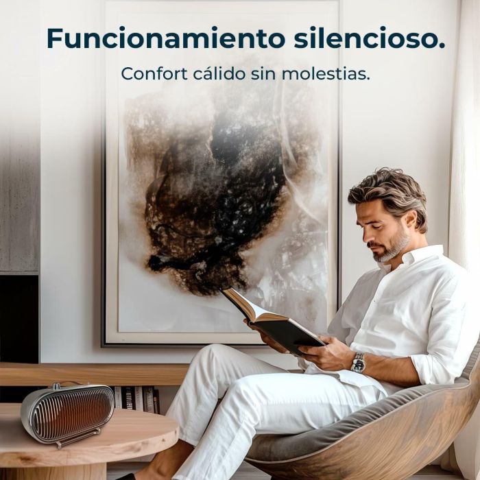 Calefactor Cerámico Eléctrico Cecotec ReadyWarm 1500 Blanco Beige 1500 W 2 Calefactor Cerámico Eléctrico Cecotec ReadyWarm 1500 Blanco Beige 1500 W 2